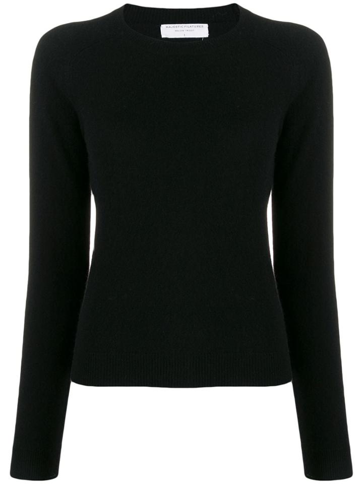 Majestic Filatures Crew-neck Cashmere Sweater - Black