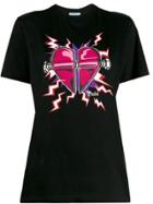Prada Heart Printed T-shirt - Black