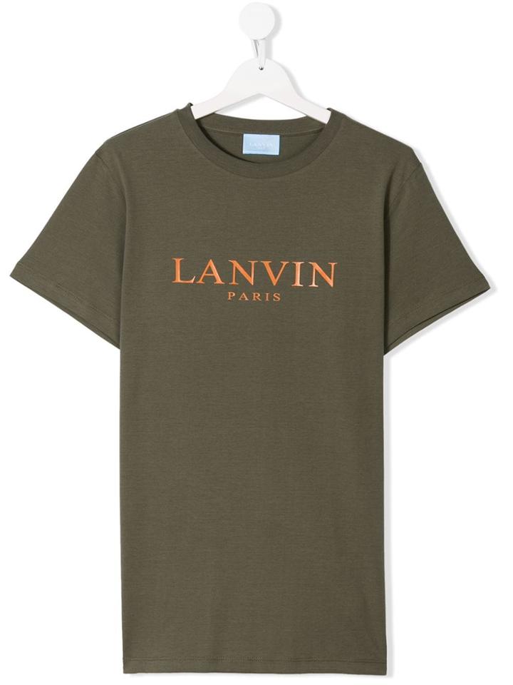 Lanvin Enfant Teen Logo Printed T-shirt - Green