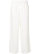 Emporio Armani Elasticated-waist Palazzo Pants - White