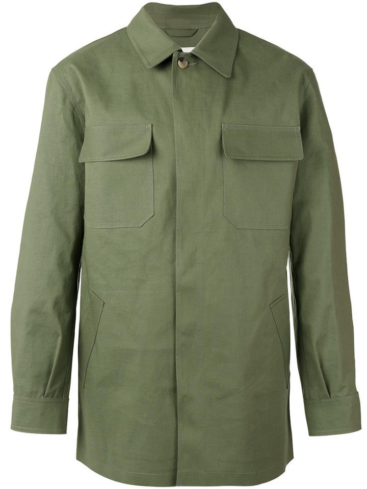 Mackintosh - Patch Pocket Over Shirt - Men - Cotton - 44, Green, Cotton