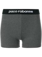 Paco Rabanne Logo Waistband Shorts - Grey