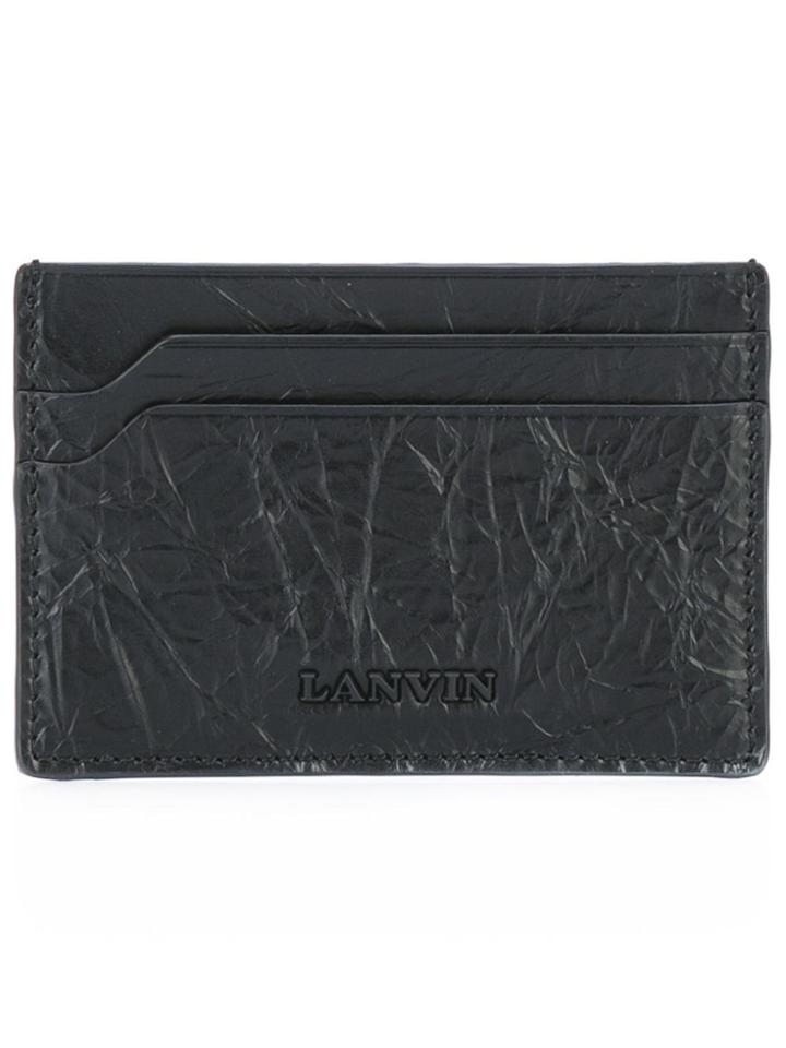 Lanvin Cracked Logo Cardholder - Black