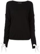 Rossella Jardini Bow Detailed Sweater, Women's, Size: 40, Black, Silk/cashmere/virgin Wool