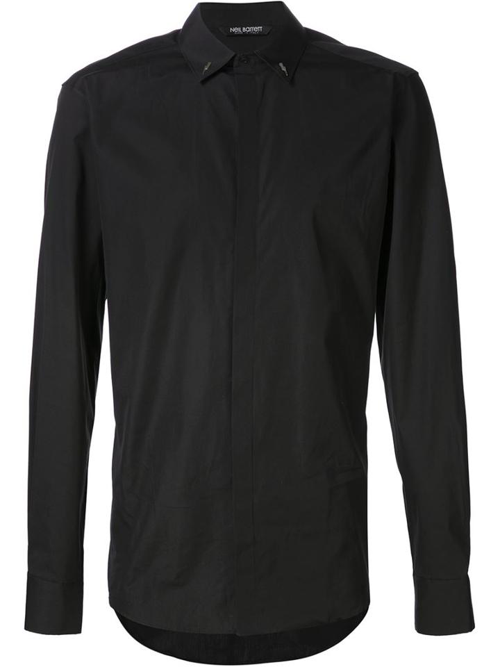 Neil Barrett Lightning Bolt Appliqué Shirt