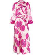 Dvf Diane Von Furstenberg Kilea Rose Print Dress - Pink