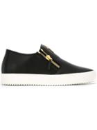 Giuseppe Zanotti Design Adam Slip-on Sneakers, Men's, Size: 41, Black, Calf Leather/leather/rubber