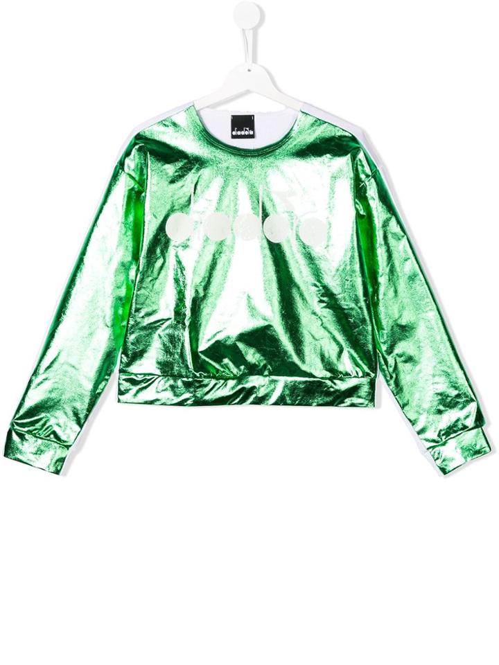 Diadora Junior Teen Logo Print Sweatshirt - Green