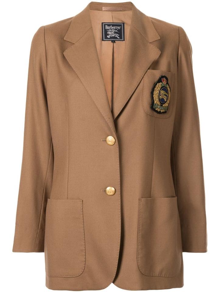 Burberry Pre-owned Badge Detail Jacket - Brown