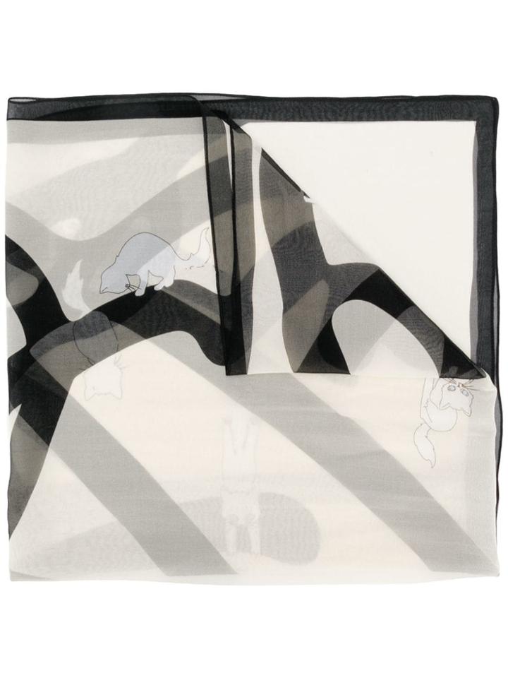 Karl Lagerfeld Signature Choupette Scarf - Neutrals