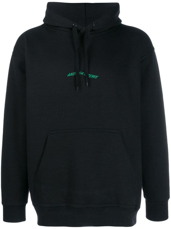 Andrea Crews Leaks Print Hoodie - Black