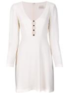 Zimmermann Link Detail Mini Dress, Women's, Size: 0, White, Polyester/spandex/elastane
