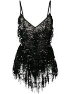 Alessandra Rich Short Lace Dress - Black