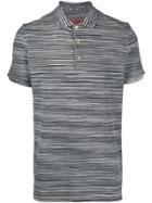 Missoni Striped Pattern Polo Shirt - Grey