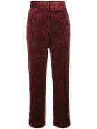 H Beauty & Youth Cropped High-waisted Trousers - Red