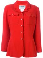 Chanel Vintage Fitted Jacket, Women's, Size: 44, Red