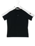 Moncler Kids - Contrast Stripe Polo Shirt - Kids - Cotton - 10 Yrs, Blue