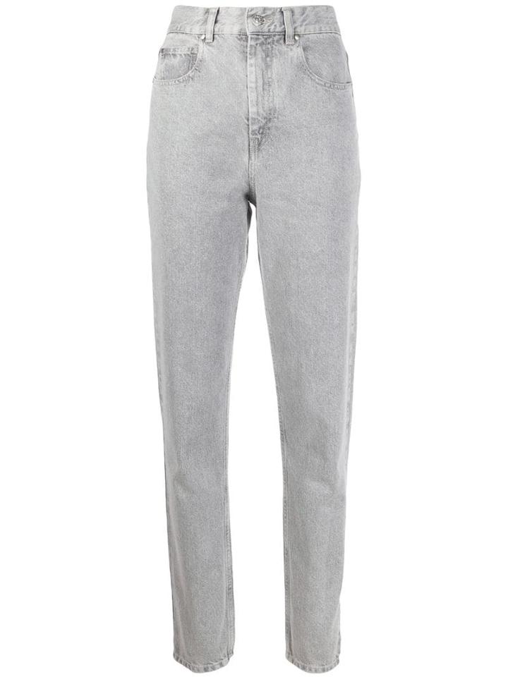 Isabel Marant High Waist Slim Jeans - Grey