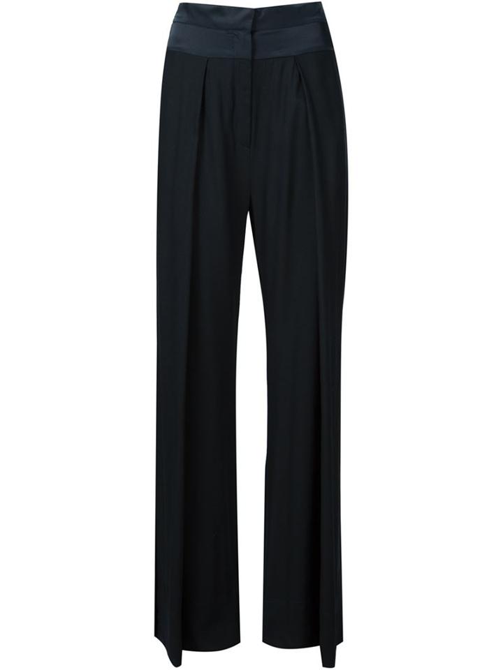 Ann Demeulemeester Pleated Palazzo Pants, Women's, Size: 38, Black, Silk/rayon
