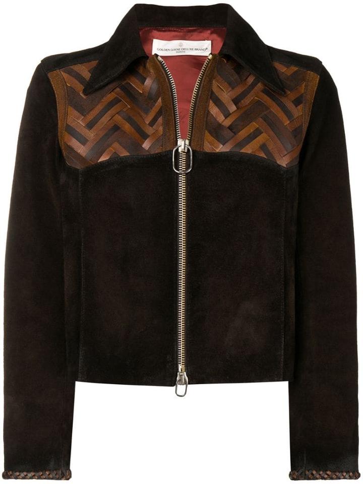 Golden Goose Fitted Leather Jacket - Brown