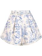 Zimmermann Floral Print Shorts - Blue