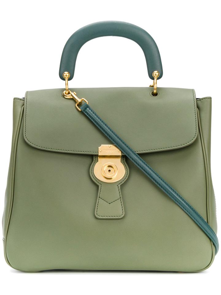 Burberry Large Dk88 Top Handle Bag - Green