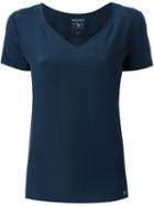 Woolrich V Neck T-shirt, Women's, Size: Small, Blue, Cotton/modal/silk