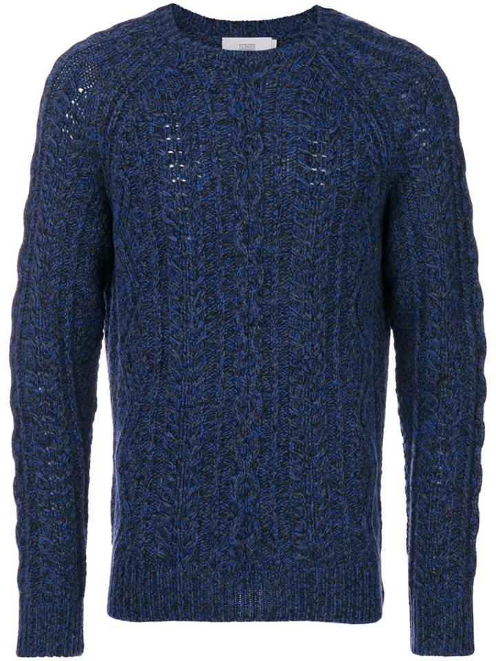 Closed Cable-knit Jumper - Blue