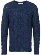 Closed Cable-knit Jumper - Blue