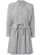 Peter Jensen Drawstring Shirt Dress, Women's, Size: Medium, White, Cotton/polyamide