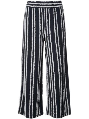 Kinly Striped Palazzo Trousers - Blue