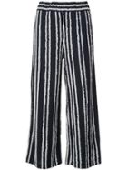 Kinly Striped Palazzo Trousers - Blue