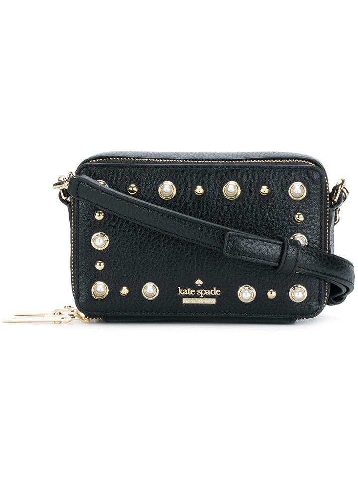 Kate Spade Studded Mini Box Shoulder Bag - Black