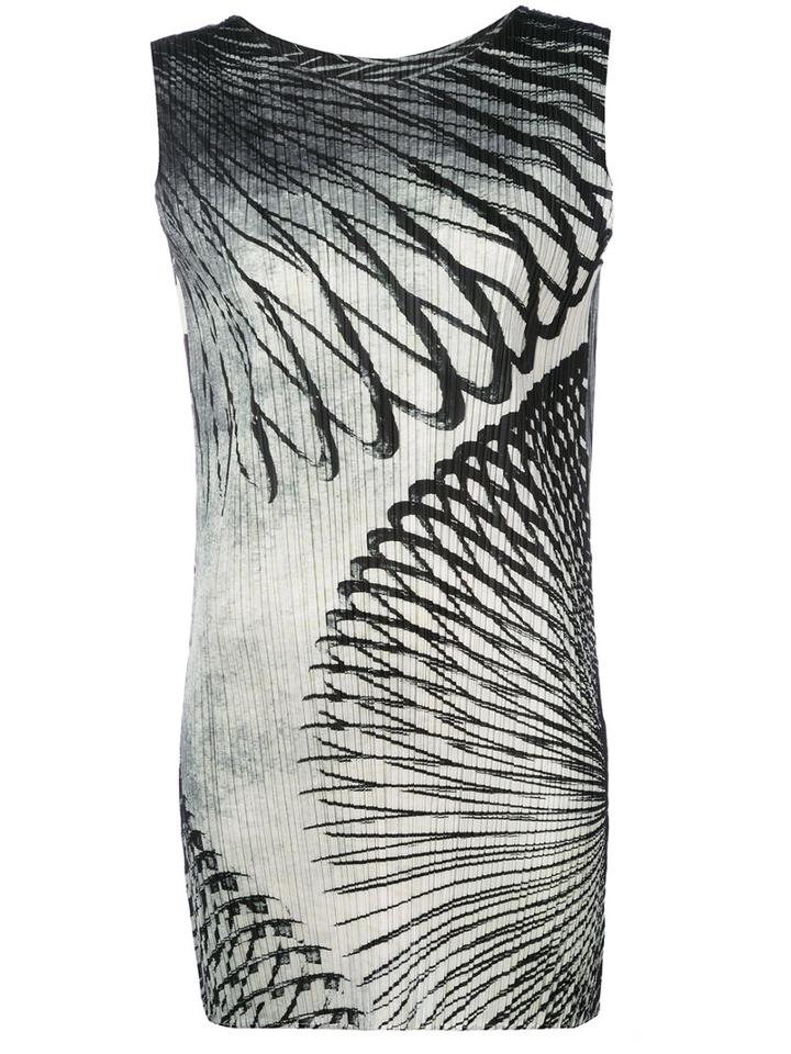 Pleats Please By Issey Miyake - Pleated Sleeveless Top - Women - Polyester - 5, Black, Polyester