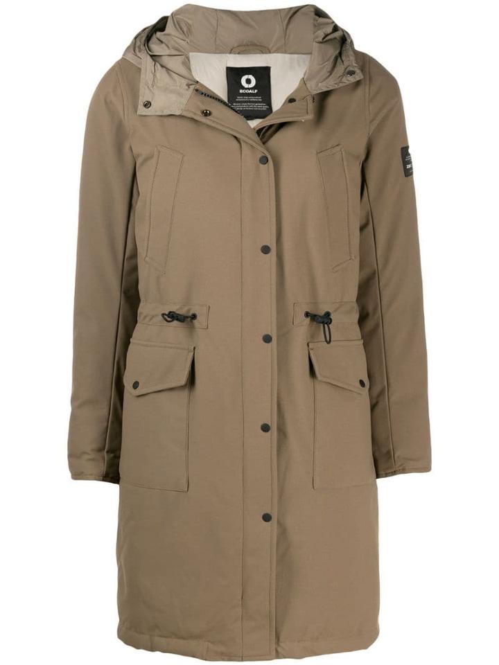 Ecoalf Hooded Parka Coat - Brown