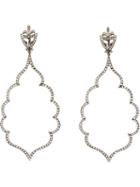 Loree Rodkin Diamond Leaf Chandlier Earrings, Women's, Grey