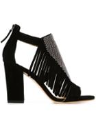Giuseppe Zanotti Design Alabama Sandals, Women's, Size: 37.5, Black, Suede/metal Other/leather