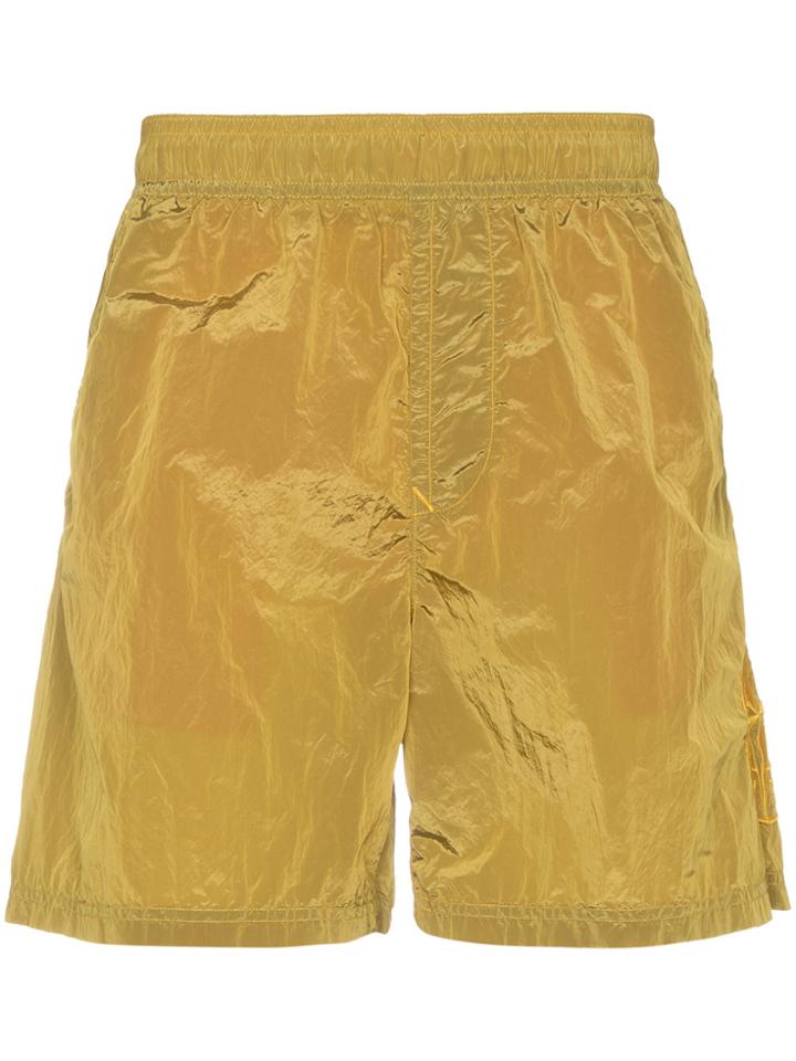 Stone Island Metal Garment Dyed Swim Shorts - Yellow & Orange