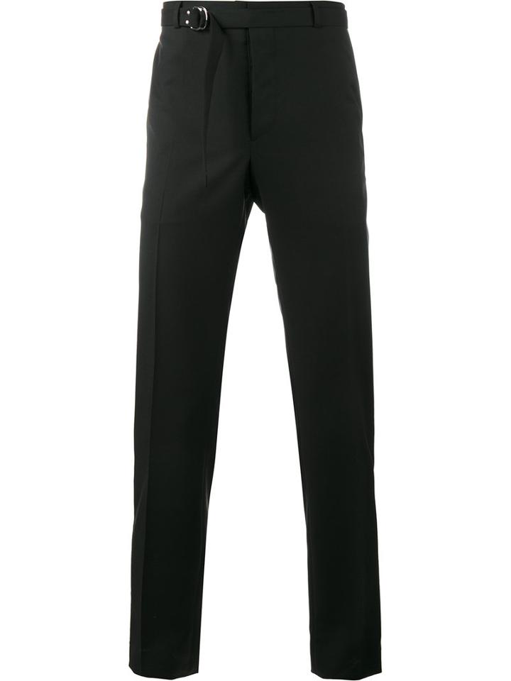 Valentino Straight-leg Trousers, Men's, Size: 50, Black, Wool/mohair/cotton