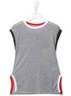 Stella Mccartney Kids Colour Block T-shirt - Grey