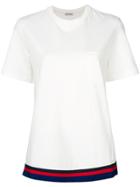 Moncler Contrast-trim T-shirt - White
