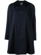 Comme Des Garçons Girl Single Breasted Coat, Size: Small, Blue, Cotton/cupro/wool