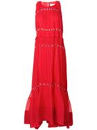 3.1 Phillip Lim Flared Embroidered Dress - Pink & Purple