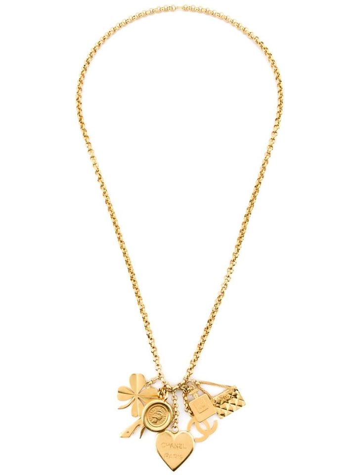 Chanel Vintage Charm Cluster Necklace