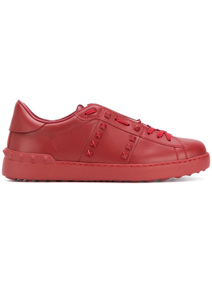 Valentino Rockstud Untitled Sneakers - Red