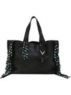 Valentino Garavani - 'rockstud Rolling' Trapeze Tote - Women - Calf Leather - One Size, Black, Calf Leather