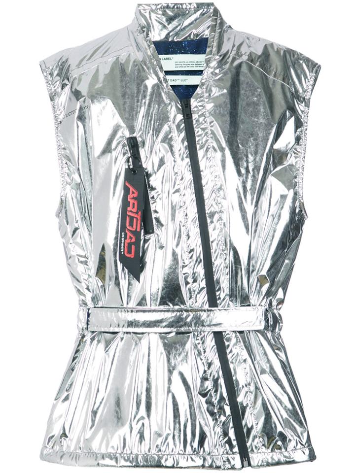 Off-white Metallic Gilet