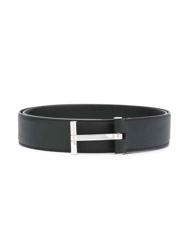 Tom Ford 't' Motif Belt, Men's, Size: 90, Black, Leather