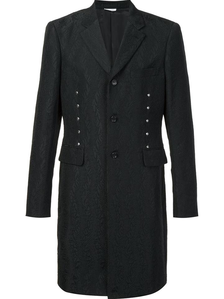 Comme Des Garçons Homme Plus Studded Jacquard Coat