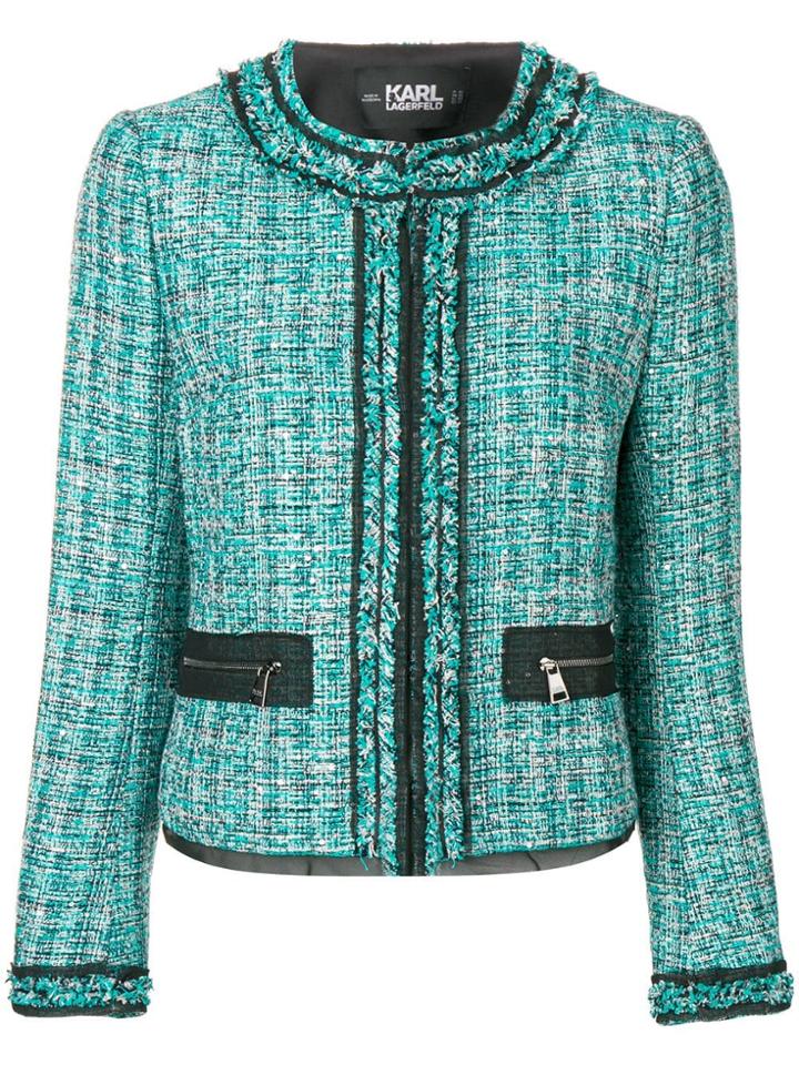 Karl Lagerfeld Tweed Jacket - Blue